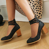 Casilda | Sandale simple cu curea la gleznă și talpă groasă