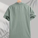 Cămașă casual din bumbac cu mânecă scurtă