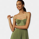 Rochie Midi cu Plisuri și Tulle