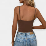 Body cu Bretele Subțiri Ajustabile