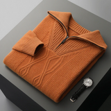 Pulover cu fermoar Taranto din lână Merino