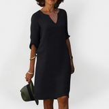 Rochie Zilnică cu Decolteu în V