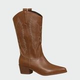 Botine cowboy occidentale din piele