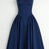 Odette Élégance | Rochie midi cu corset structurat