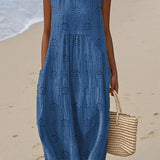 Franca | Rochie din bumbac fără mâneci cu buzunare