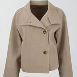 Elise | Palton Scurt Luxos cu Două Rânduri de Nasturi