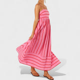 Isabel - Rochie lungă cu dungi