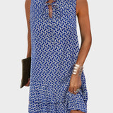 Rochie Mini cu Model și Detaliu la Gât