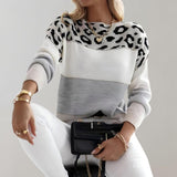 Julinha | Pulover Casual cu Imprimare Leopard