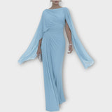 Rochie de seară elegantă cu un umăr drapat