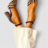 Zebrina™ | Sandale cu toc mediu și model de zebră