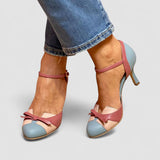 Bellarosa | Sandale colorate cu nod și curele, cu vârf rotund
