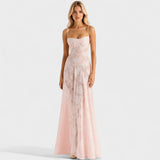 Verona - Rochie maxi din dantelă florală