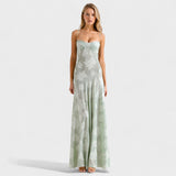 Verona - Rochie maxi din dantelă florală