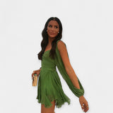 Rochie Romantică cu Mâneci Scurte pentru Orice Ocazie