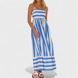 Isabel - Rochie lungă cu dungi