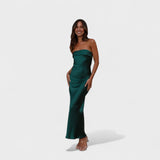 Carmen | Rochie din satin fără mâneci