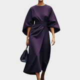 Rochie Minimalistă Chic cu Curea și Mâneci Largi