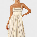 Isabel - Rochie lungă cu dungi