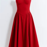 Odette Élégance | Rochie midi cu corset structurat