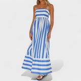 Isabel - Rochie lungă cu dungi