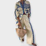 Inês| Set Yazette cu Model Albastru de Pește Ușor