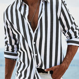 Cămașă elegantă cu dungi