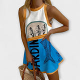 Beatriz| Rochie Mini Cu Accente Marine Premium Atrăgătoare