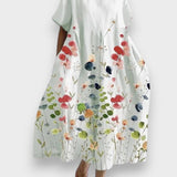 LILIANA | Rochie lungă casual cu libertate de mișcare și stil floral pentru zilele de vară