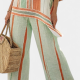 Dalila | Set De In Lână De Bambus Cu Dungi Elegante