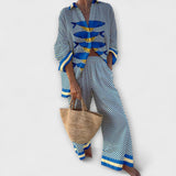 Sofia | Palton cu Model de Lămâi Mediteraneene Versatil