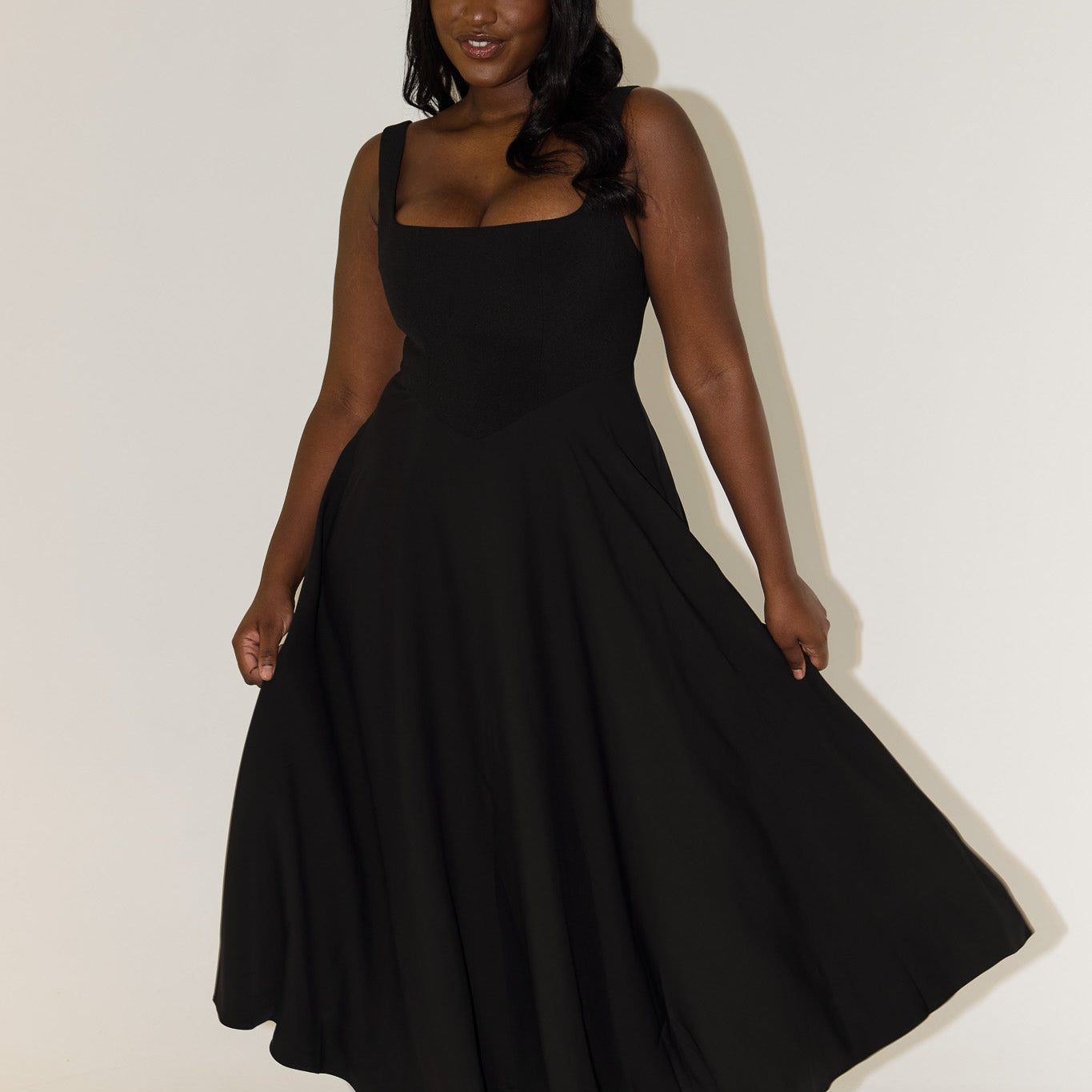 Amélia™ | Rochie Midi Intemporală și Fluidă