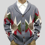 Palton din lână jacquard