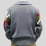 Palton din lână jacquard