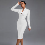 Samara | Rochie cu Mâneci Lungii și Decolteu în V