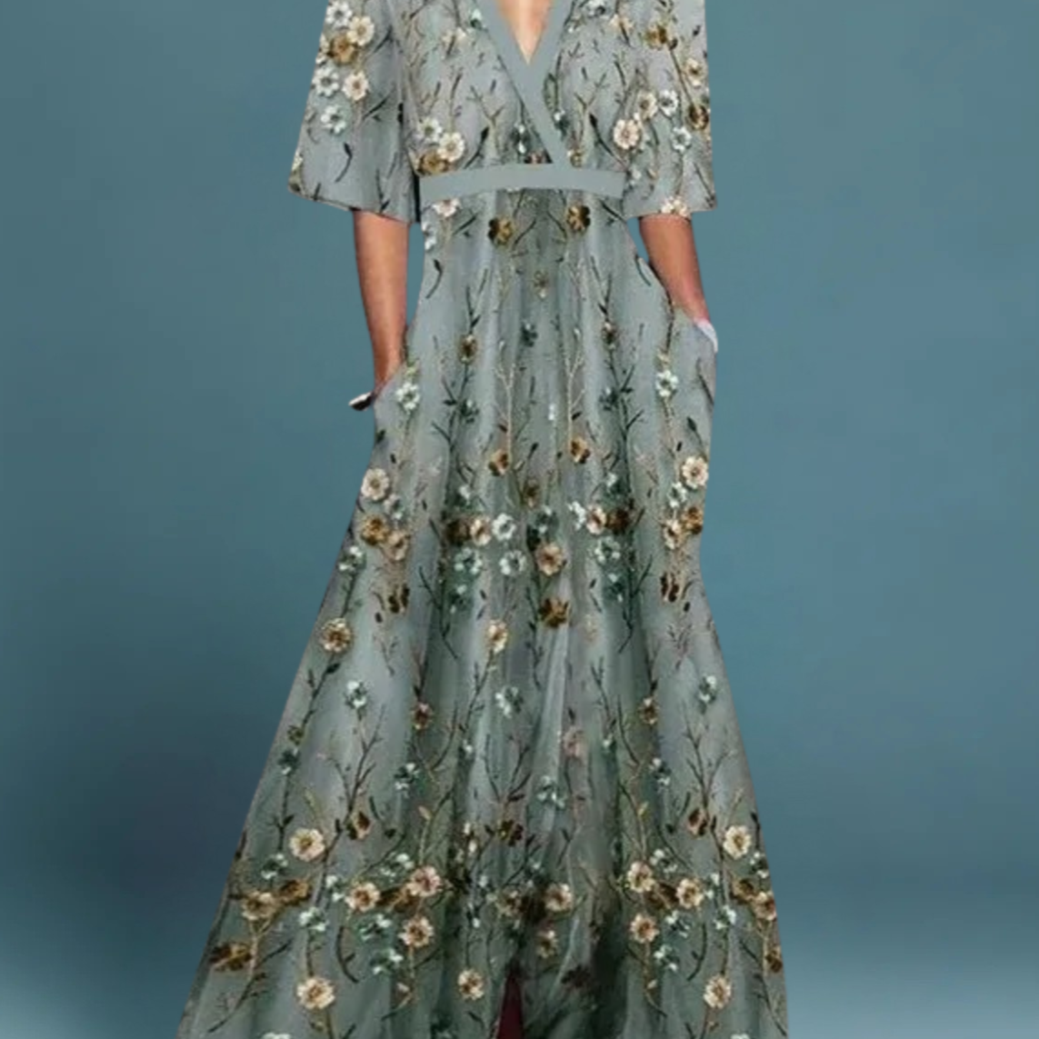 Romi - Rochie maxi florală elegantă