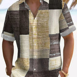 Cămașă elegantă în patchwork