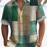 Cămașă elegantă în patchwork