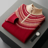 Pulover elegant cu fermoar din cașmir