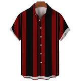 Cămașă de vară cu mânecă scurtă în dungi