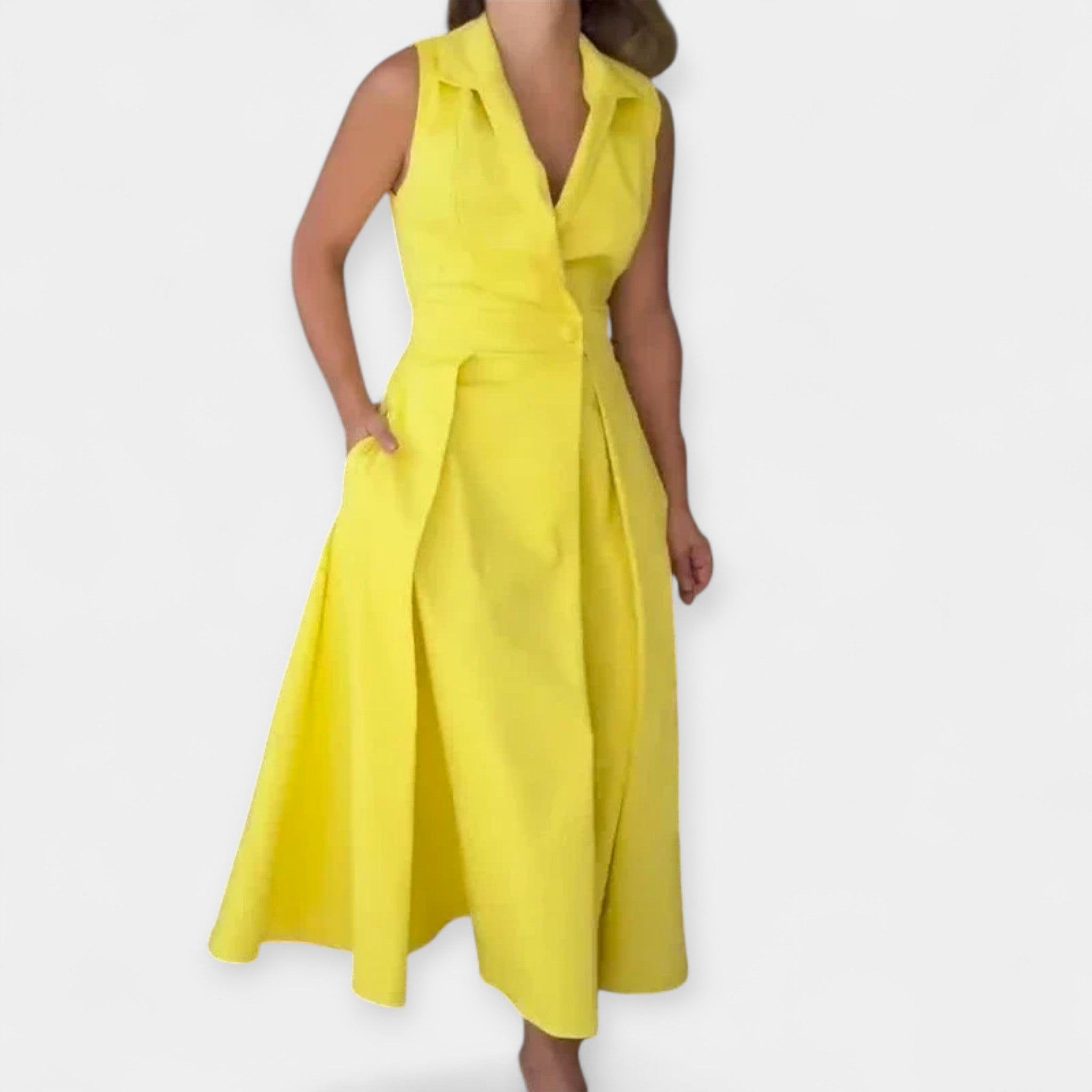 Rochie Midi cu Guler