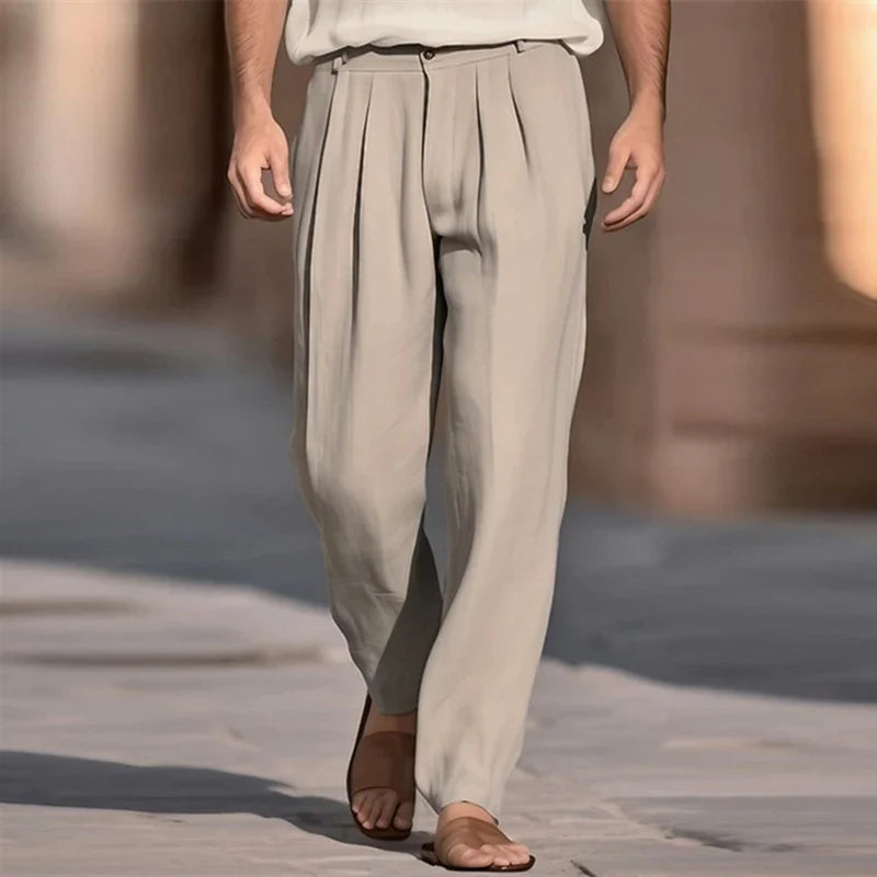 Pantaloni casual din in