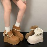 Irene | Botine cu platformă, cu cataramă elegantă și căptușeală caldă din blăniță