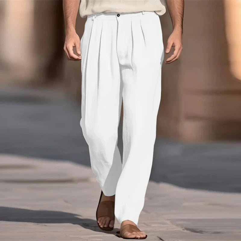 Pantaloni casual din in