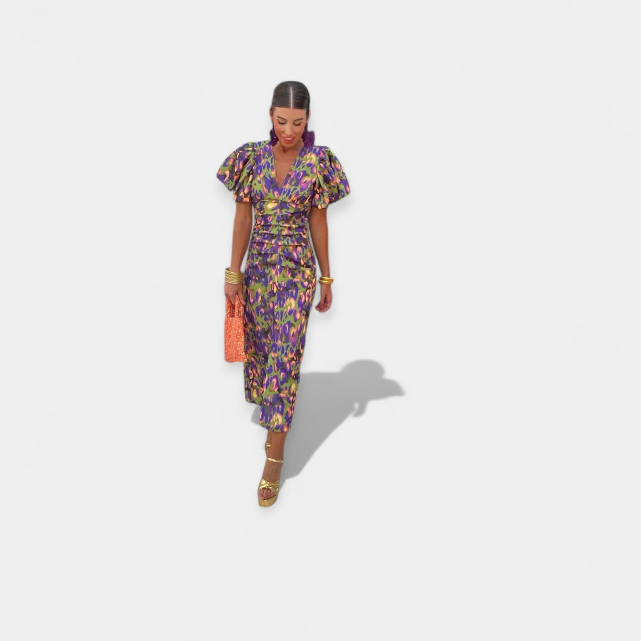 Rochie cu Mâneci și Volane