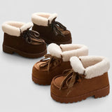 Caty | Botine cu platformă din piele întoarsă sintetică cu un aspect drăguț și călduros