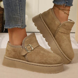 Aurora | Botine cu platformă din suede sintetic, cu căptușeală caldă și talpă antiderapantă