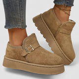 Aurora | Botine cu platformă din suede sintetic, cu căptușeală caldă și talpă antiderapantă