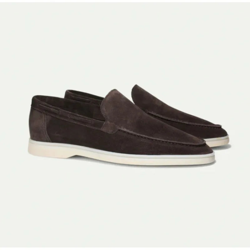 Mocasini din suede premium