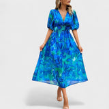 Clara – Rochie Midi Floral Elegantă